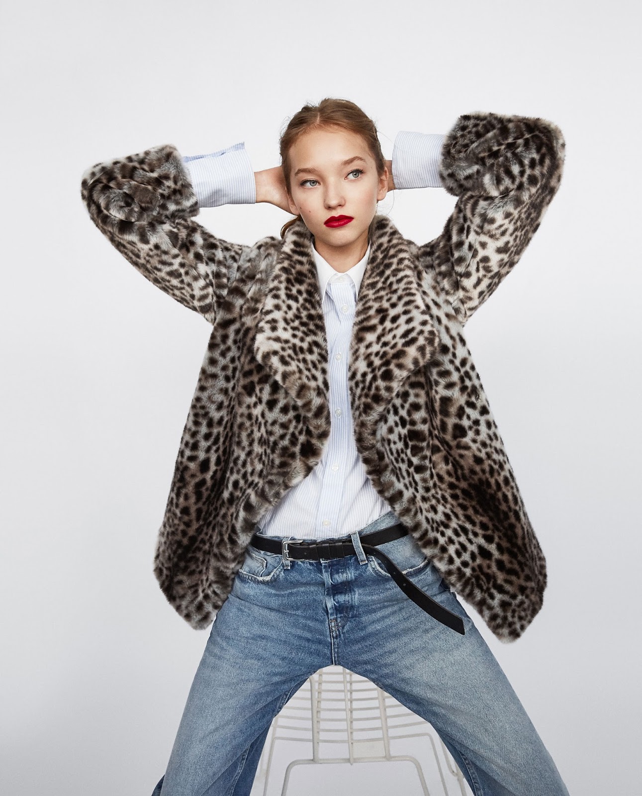 ZARA Seleção Casacos de Pelo Sintético ZAREAR