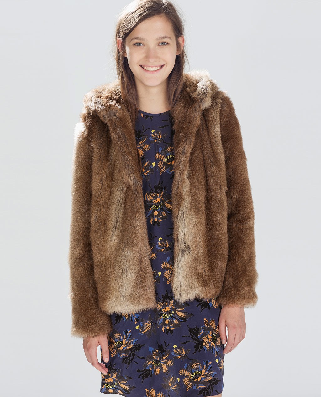 ZARA Casaco Pêlo Sintético ZAREAR