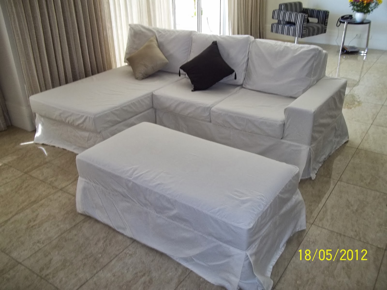 Capa Para Sofa De Canto Com Chaise