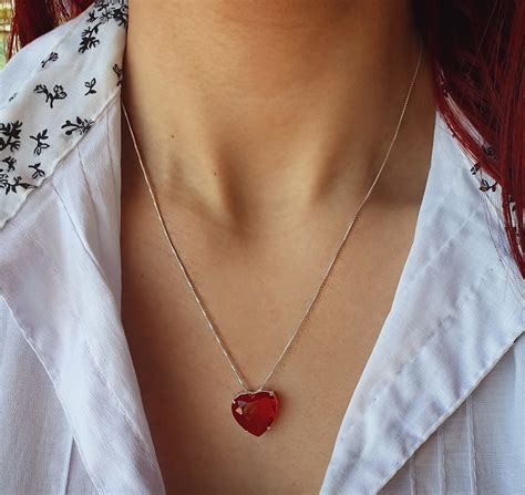 Comprar Colar Prata Coração Zirconia Barato&nbsp;Preço