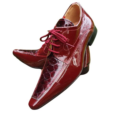 Comprar Sapato Vermelho De Couro Barato&nbsp;Preço