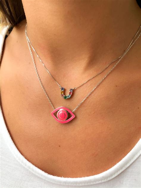 Comprar Colar Prata 925 Olho Grego Barato&nbsp;Preço