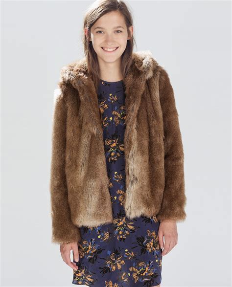 Comprar Casaco Pelo Sintético Zara Barato&nbsp;Preço